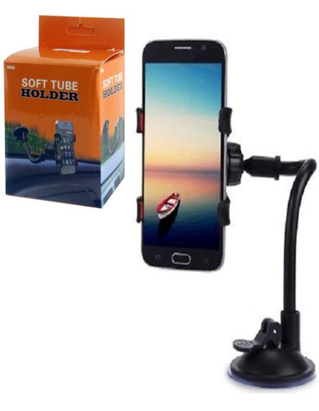 Universal Car Phone Mount Arm Lavgming con doble clip Supction Cup Suportador de teléfono celular para iPhone 8 x 7 Samsung S88864192