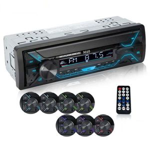 Universele autoradio audio 12-24V vrachtwagen Bluetooth stereo MP3-speler FM-ontvanger 60Wx4 met kleurrijke verlichting AUX USB TF-kaart Auto Kit291a