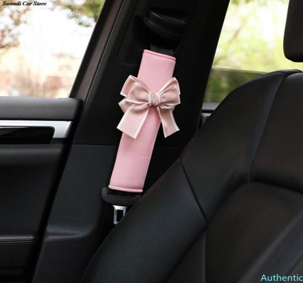 Correo de asiento de automóvil universal cubierta linda corbata de lazo suave suave y hombro accesorios para el auto accesorios de la princesa de la princesa de la princesa de la princesa 5468093