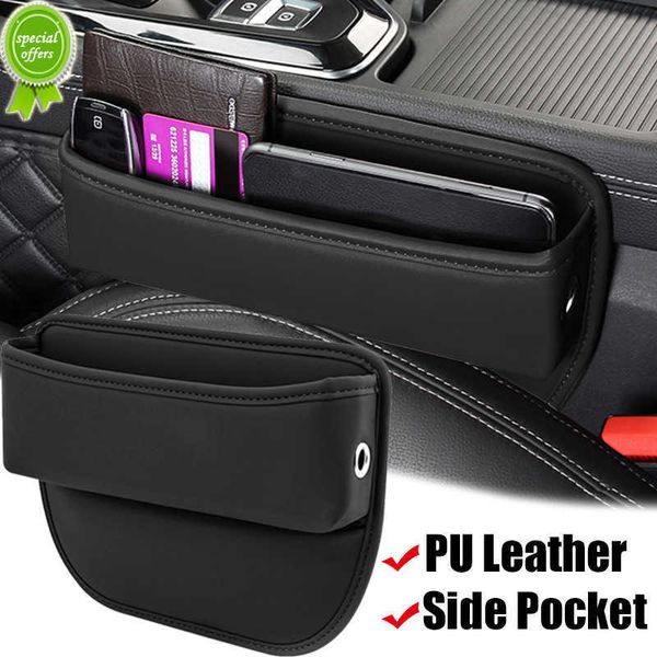 Siège de voiture universel Gap poche de rangement en cuir PU siège organisateur intérieur côté siège couture boîte de rangement Auto accessoires