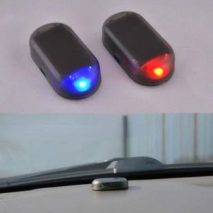 Luz de Seguridad Universal para coche, alarma simulada alimentada por energía Solar, advertencia inalámbrica, lámpara de precaución antirrobo, LED intermitente de imitación