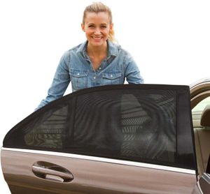 Cortina Universal para ventana lateral de coche, cubierta para ventana delantera y trasera, protección UV, visera protectora para la mayoría de los coches