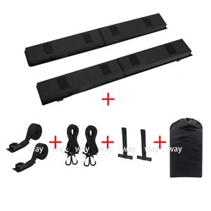 Universele auto zachte dakrekblokken Bagage Dak Cross Bar Pads voor kajak surfplank sup kano bagagekaan kussen-black 240410