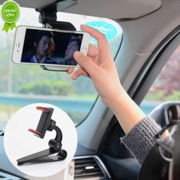 Soporte Universal para teléfono con visera de coche, rotación de 360 grados, soporte de montaje para navegación de automóviles, Clip, accesorio de soporte para teléfono móvil