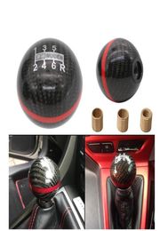 Universal Carbon Fiber Mugen 5 6 Speed Manual Automatische Sferical Gear Shift Knob9570842