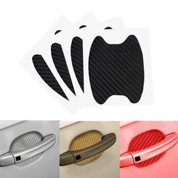 Universal Carbon Fiber Textuur Auto autoland Handgreep Cup Beschermingsfilms Stickers Beveiligingsfilm Guards Adhesive Protecto3138