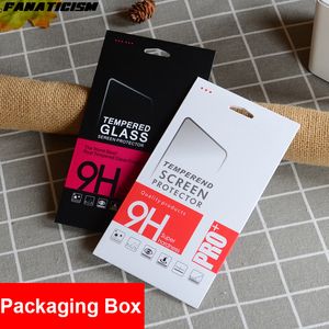 Boîte d'emballage en carton universelle adaptée à l'iPhone 15 14 13 12 Pro Max Protecteur d'écran en verre trempé Sac d'emballage Boîte d'emballage de détail