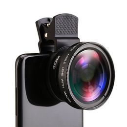 Universal Clamp Universal Phone Professional 37mm 0,45x 49uV Super Wide Holen+Macro 2-in-1 telefoonlens