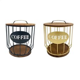 Panier de rangement universel de capsules de café, panier de tasse de café, support organisateur de dosettes de café Vintage noir pour la maison café Drop 240307