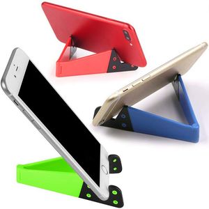 Universal kleurrijke mobiele telefoonhouder draagbare vouwbaar v model desktopstandaard houder van houder cradle voor iPhone 7 8 Samsung Xiaomi
