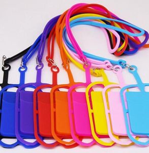 Universal Credit ID -kaart Holder Silicone Lanyards Strap Pouch Card Slot ketting slinghouder voor iPhone X XS Max XR 8 7 6 PLU8433187