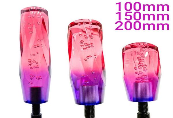 Pommeau de levier de vitesse universel à bulles de cristal JDM, couleur mixte rouge violet, 1 commande 250961902651511198