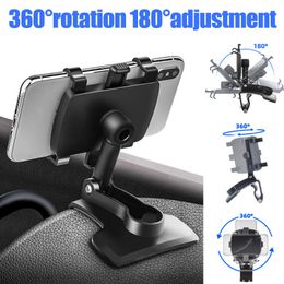 Universele Dashboard Auto Phone Holder Easy Clip Mount Stand GPS Display Beugel Cellphone Support Stand voor iPhone Samsung Xiaomi