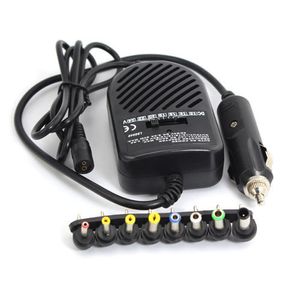 Universele DC 80W Auto Auto Charger Voeding Adapter Set voor Laptop Notebook met 8 Afneembare Pluggen Gratis verzending Groothandel 10PS