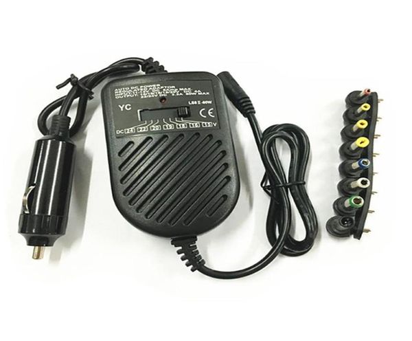 Universel DC 80W voiture chargeur automatique adaptateur d'alimentation ensemble pour ordinateur portable avec 8 fiches détachables xxa448196935