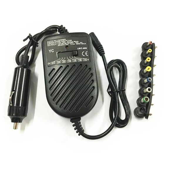 Universal DC 80W Car Auto Charger Fuente de alimentación 15V24V Juego de adaptadores para computadora portátil con 8 enchufes desmontables con Belister Packa8812086