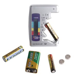 Freeshipping Universal Digital Battery Tester Batterijcapaciteit Tester voor AA / AAA / 1.5V 9V Lithium batterij voeding meten
