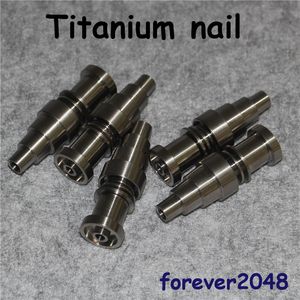 Outils à main universels Domeless 6 IN 1 Titanium Nail 10/14 / 18mm Mâle et Femelle Réglable Ti Nails Bongs En Verre Conduites D'eau