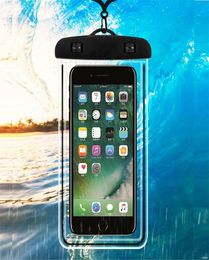 Sac de plage sèche universel caisses étanches de poche lumineuse Case de plongée à l'épreuve de l'eau pour Smart Phone4925319