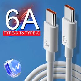 Universal double type C 60W 6A Câble de données de charge rapide USB C vers USB Cordon de fil de charge rapide de téléphone mobile pour Samsung Mi Huawei