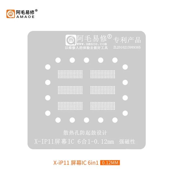 Universal Face ID AMAOE BGA SECHER MEH MESH REALLA DE TINA PARA iPhone 6S 7 8 x 11 12 13 Pantalla LCD IC Pantalla Herramientas de reparación