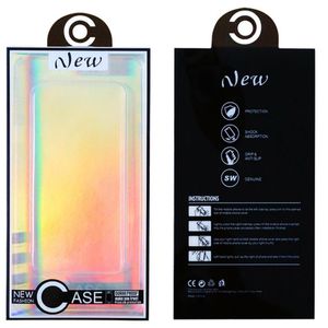 Universele Mode Laser Blister PVC Plastic Black Clear Retail Packaging Packing Box voor iPhone 13 11 8 4.7 6.5 Mobiele telefoon Case