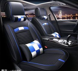 Universele pasvorm auto-interieuraccessoires stoelhoezen voor sedan PU-leer verstelbaar vijf zitplaatsen volledig surround ontwerp stoelhoes voor 3524063