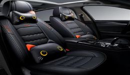Universele pasvorm auto-interieuraccessoires stoelhoezen voor sedan PU-leer verstelbaar vijf zitplaatsen volledig surround ontwerp stoelhoes voor 8406264