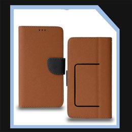 Universal Flip Phone Cases Privacy Leather Mobile Flip Wallet Telefoonhoes voor Samsung B207