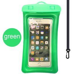 Bolsa de aire flotante universal Estuches impermeables para iphone 14 13 12 11 XR XS Samsung teléfono transparente bolsa transparente natación Funda de bolsa seca Protector completo Pantalla táctil