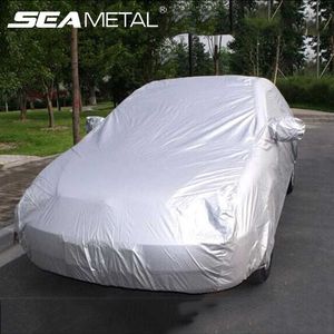 Universal Full Cover Rain Frost Snow Dust Waterproof Protection Exterior Car Protector Covers Anti UV Outdoor Sun ReflectiveHKD230628