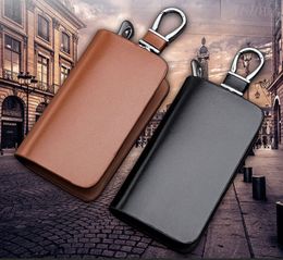 Universal Echte Cowhide Keybag Men and Women Modified Zipper Universal Remote Control Smart Protective Car Key Covers Case Bag