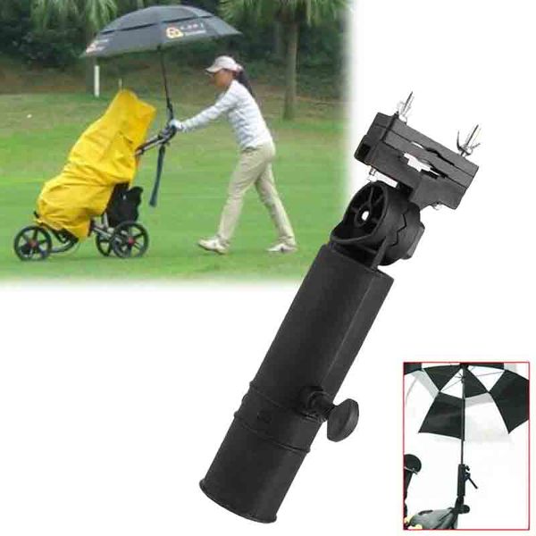 Universal Golf Club Cart Umbrella Solder Stand pour Buggy Buggy Baby Pram Woelchair Bike Umbrella Stand Clip Durable Black
