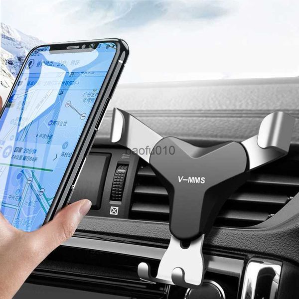 Universal Gravity Car Mount Holder Stand Air Vent Cradle Cell Phone Smartphone Accessoires Mobile Phone Gravity Phone Holders L230619