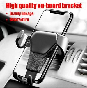 Universal Gravity Car Phone Holder Air Vent Mount Stand voor iPhone X XS MAX XR Geen magnetisch met retailpakket