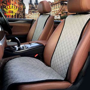 Universal Gray Car Seat Cushion Back Protector Automotive Interieur geschikt voor de meeste auto's kunstmatige suede vier seizoen autostoeltje cover H220428