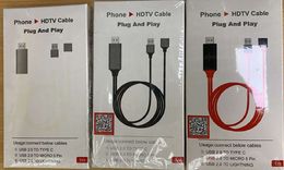 Câble HDTV universel adaptateur de sortie TV Plug and play numérique AV 1080P USB 2.0 vers Type C Micro 5pin 1M MOQ30