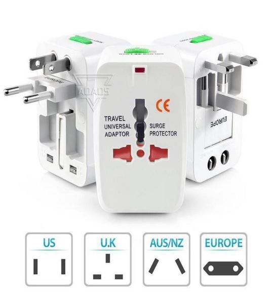 Adaptateur international universel tout-en-un chargeur mural de courant alternatif de voyage pour prise de convertisseur US EU UK AU avec emballage de vente au détail6304138