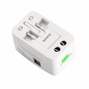 Universele internationale reisadapter met 2 USB-poorten EU US UK AU AC-oplader Adapter Outlet Converter Socket Plug Connector