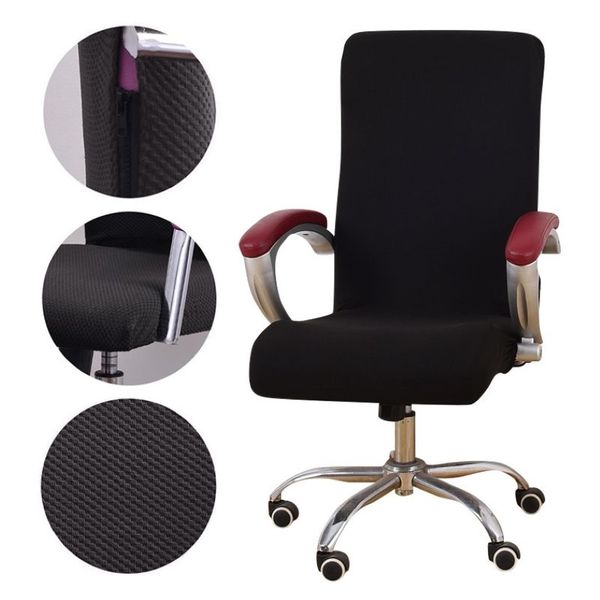Housse de chaise de bureau en tissu Jacquard universel, housse de fauteuil élastique pour ordinateur, housse de bras de siège, extensible et rotative, Lift251A
