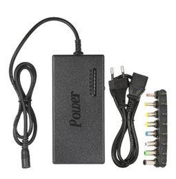 Chargeur universel pour ordinateur portable Adaptateur secteur pour ordinateur portable Chargeurs externes 96W Tension réglable 12-24v pour HP DELL IBM Lenovo ThinkPad EU / US / UK / AU