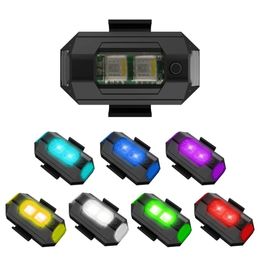 Lumières stroboscopiques Led universelles pour avion, voyant d'avertissement Anti-collision pour moto avec chargement USB, indicateur de clignotant 7 couleurs