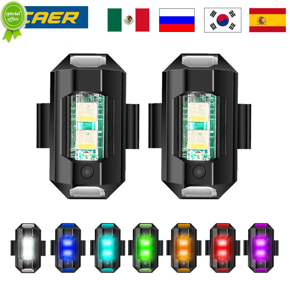 Universal LED Anti-collision Warning Light Mini Signal Light Drone with Strobe Light 7 Colors Turn Signal Indicator Motorcycle