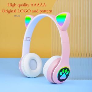 Auriculares Bluetooth VIV-23 M universales con emisión de luz, deportes electrónicos, juego de oreja completa, lindas orejas de gato (pan con forma de oreja de gato al vapor)