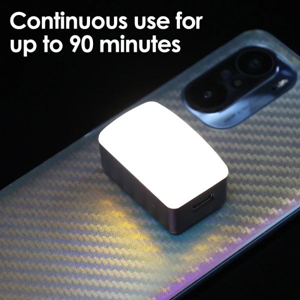 Luces de selfie de bolsillo MiniTic Magnetic universal RGB Lámpara de relleno de video LED ajustable RGB para iluminación de fotografía