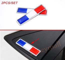 Universele metalen auto vrachtwagen embleem Frankrijk Frence land vlag badge logo chroom sticker sticker 2pcs7630852