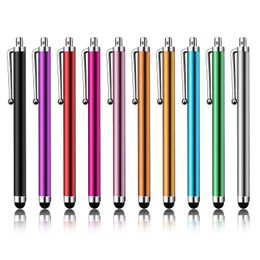 Universal metalen touchscreen pen stylus pennen voor iPad samsung tablet all capacitief scherm met clip