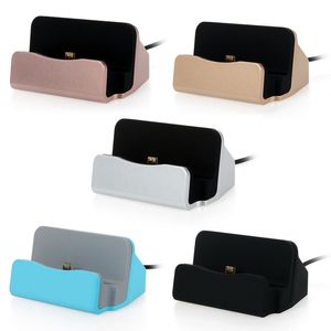 Universal Micro Type C Dock Chargers Stand Cradle Charging Station voor Samsung S8 S10 S20 S22 HTC Huawei Android -telefoon