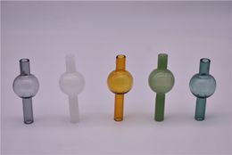 Universele mix kleurrijke glazen bubble carb cap ronde bal koepel voor XL dikke kwarts thermische banger nagels glas water pijpen, dab olieruigs
