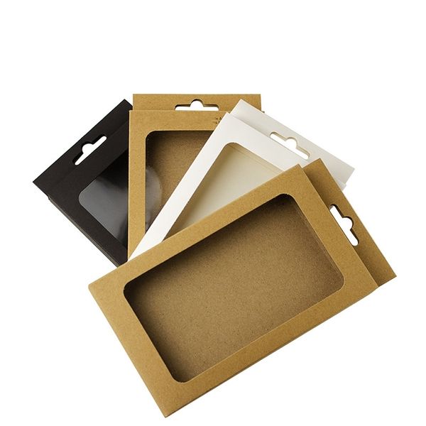 Cajas universales del paquete de la caja del teléfono móvil Cajas de empaquetado al por menor de Kraft Brown del papel del teléfono móvil de 175x105x15mm